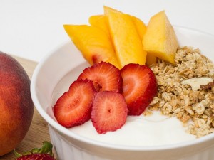 Kefir Health Benefits from fruit and grain breakfast